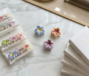 Flower Hair Clips (Pack Of 3)