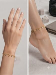 Dainty Link Heart & Stone 2-in-1